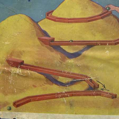 Ausschnitt vom Deckelbild einer Korbuly-Kugelbahn