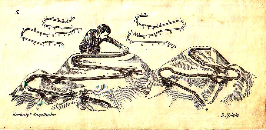 Bauvorlage für Korbuly's Kugelbahn