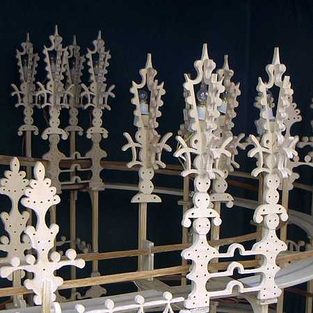 Ausschnitt Laubsägen-Kugelbahn