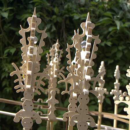 Ausschnitt Laubsägen-Kugelbahn