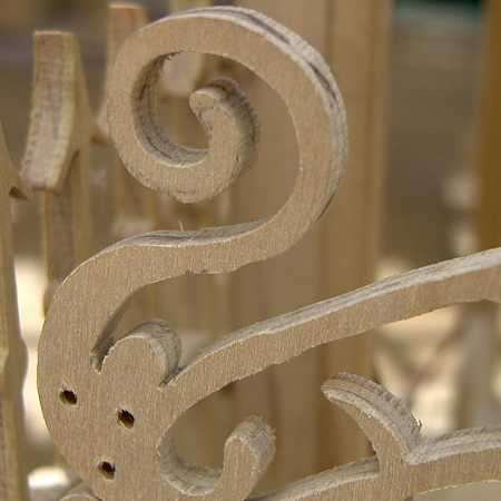 Ausschnitt Laubsägen-Kugelbahn