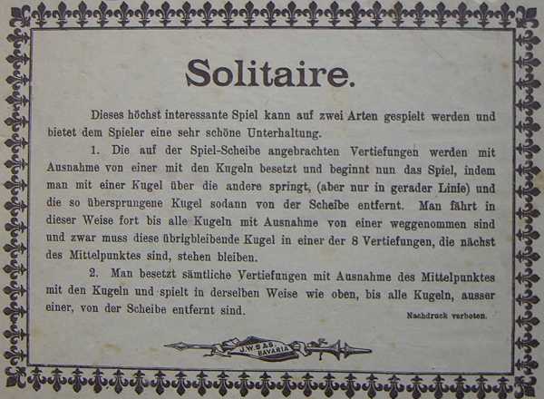 Spielregeln für Solitär-Spiel