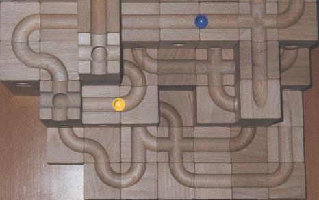 Ausschnitt einer cuboro-Bahn in Aufsicht