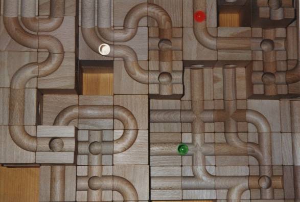 Ausschnitt einer cuboro-Bahn in Aufsicht